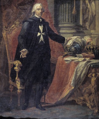 Portret pana de Rohan autorstwa Giuseppe Grecha (1755 - 1787). 14x11 cm. autorstwa Giuseppe Grech