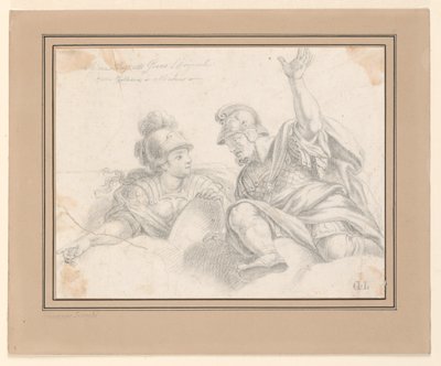 Dwóch rzymskich żołnierzy w rozmowie autorstwa Giuseppe Longhi
