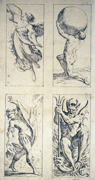 Karty tarota z XVII wieku autorstwa Giuseppe Marii Mitelli autorstwa Giuseppe Maria Mitelli