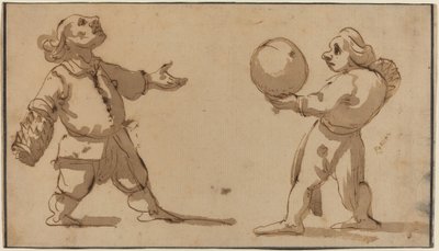 Karykatura z piłkarzami autorstwa Giuseppe Maria Mitelli