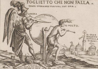 Alegoria dotycząca losów Turków, ca. 1692. autorstwa Giuseppe Maria Mitelli