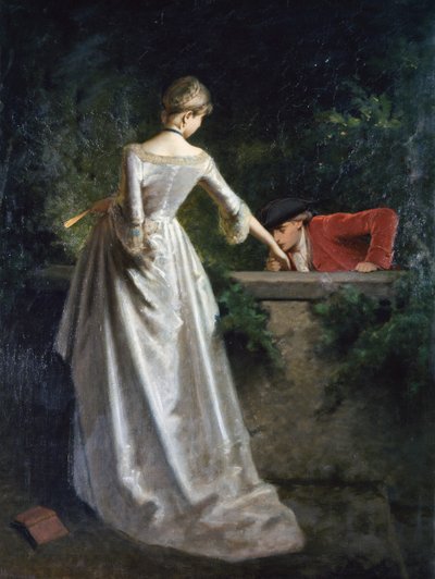 Pan całuje damę w rękę autorstwa Giuseppe Mazza
