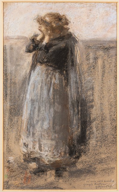 Smutny czas (pastel na papierze) autorstwa Giuseppe Mentessi