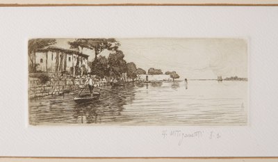 Przewoźnik (akwaforta na białym papierze) autorstwa Giuseppe Miti Zanetti