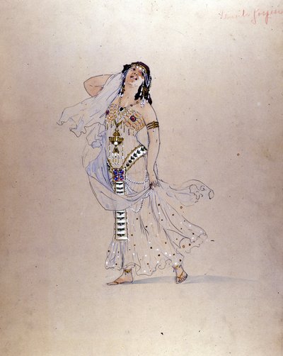 Richard Strauss ”” ”Salomè” ”kostium Giuseppe Palanti (1881-1946) dla teatru La Scala w Mediolanie w 1912 roku. autorstwa Giuseppe Palanti