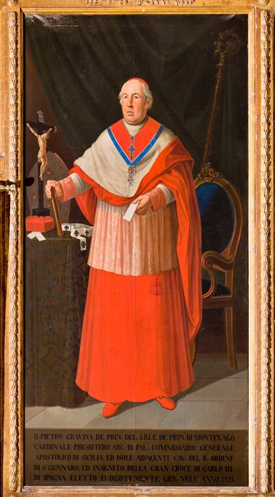 Portret kardynała Pietro Graviny, ok. 1825 (olej na płótnie) autorstwa Giuseppe Patania