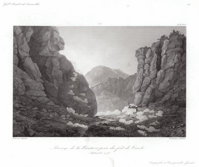 Przeprawa przez Brentę autorstwa Giuseppe Pietro Bagetti