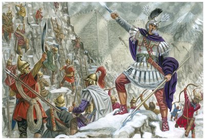 Aleksander Wielki pod Żelazną Bramą (Azja Środkowa) autorstwa Giuseppe Rava