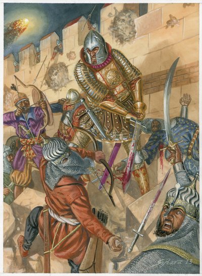 Śmierć Konstantyna XI Palaiologosa i upadek Konstantynopola autorstwa Giuseppe Rava