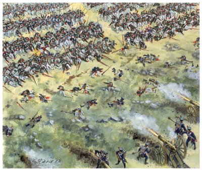 Pierwsze cesarstwo, kampania niemiecka: Rosyjska piechota liniowa pokonana w bitwie pod Lipskiem w październiku 1813 r. - Pierwsze cesarstwo, kampania niemiecka: rosyjska piechota liniowa pokonana przez armię francuską w bitwie pod Lipskiem (Bitwa Narodów) autorstwa Giuseppe Rava