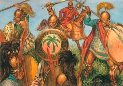 Wojna punicka: ciężka piechota Kartagińczyków - Wojna punicka: piechota starożytnej Kartaginy Ilustracja Giuseppe Rava autorstwa Giuseppe Rava