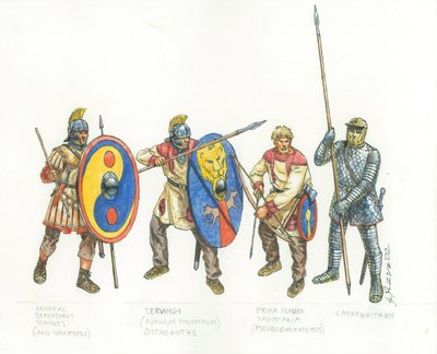Armia rzymska: legionowy łucznik pomocniczy i katafrakt autorstwa Giuseppe Rava