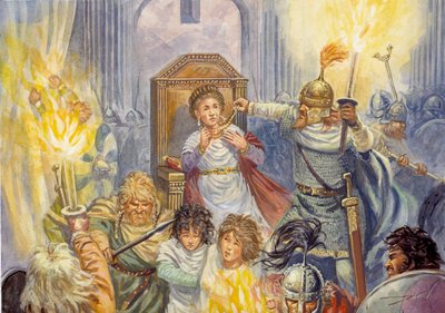 Złupienie Rzymu przez Wandalów autorstwa Giuseppe Rava