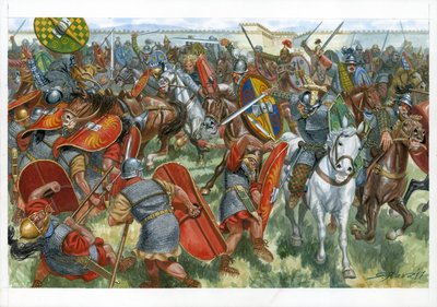 Bitwa o Gergovię autorstwa Giuseppe Rava