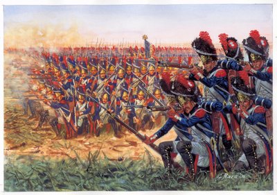 Gwardia cesarska Napoleona I (1769-1821) w bitwie pod Waterloo autorstwa Giuseppe Rava