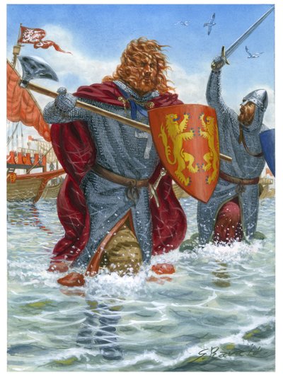 Trzecia krucjata: Ryszard I z Anglii, znany jako Lwie Serce (1157-1199) atakujący Saint Jean d
