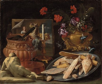 Alegoria pięciu zmysłów autorstwa Giuseppe Recco