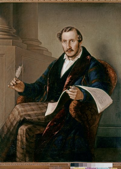 Portret Domenico Gaetano Marii Donizzettiego (olej na płótnie) autorstwa Giuseppe Rillosi