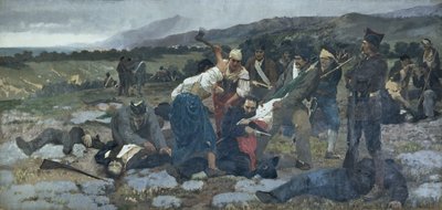 Śmierć Carlo Pisacane autorstwa Giuseppe Sciuti
