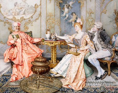 Przyjęcie herbaciane autorstwa Giuseppe Signorini