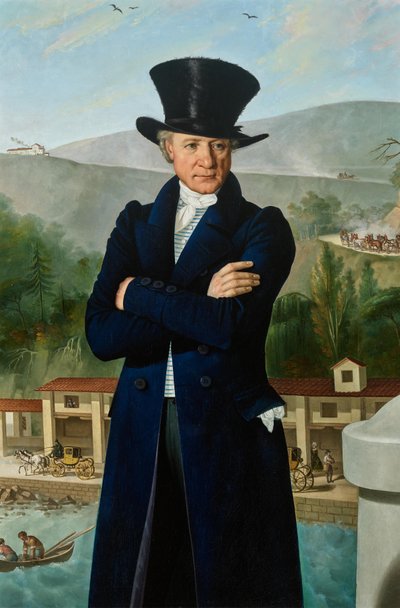 Przewoźnik Paolo Preinitsch (Rosegg 1762 - 1840 Triest) w porcie w Trieście autorstwa Giuseppe Tominz