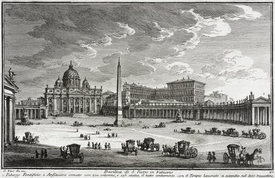 Bazylika św. Piotra, Watykan, ok.1753 autorstwa Giuseppe Vasi