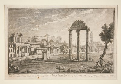 Część Campo Vaccino (Część Campo Vaccino) autorstwa Giuseppe Vasi