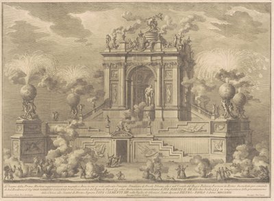 Prima Macchina dla Chin z 1767: Łuk triumfalny z Herkulesem Farnese, 1767. autorstwa Giuseppe Vasi