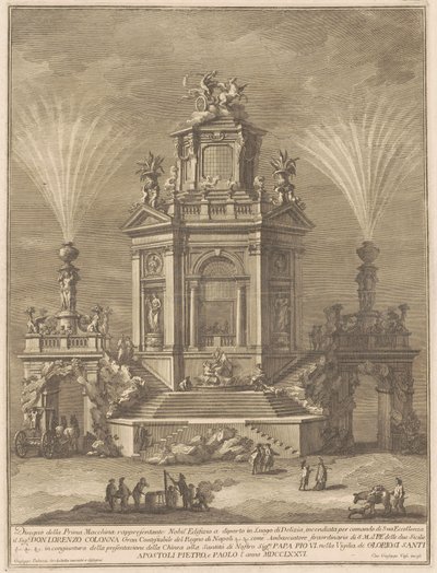 Prima Macchina dla Chin z 1776 r.: Pałac przyjemności autorstwa Giuseppe Vasi, after Giuseppe Palazzi