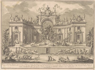 Prima Macchina dla Chin z 1766 r.: Pałac Orfeusza autorstwa Giuseppe Vasi, after Giuseppe Palazzi, after Paolo Posi