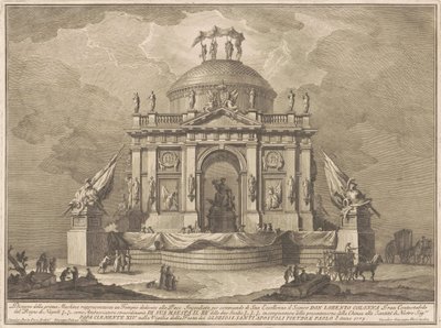 Prima Macchina dla Chin z 1773 r.: Świątynia Pokoju autorstwa Giuseppe Vasi, after Giuseppe Palazzi, after Paolo Posi