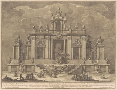 Prima Macchina dla Chin z 1774 r.: Herkules i smok w ogrodzie Hesperydów autorstwa Giuseppe Vasi, after Giuseppe Palazzi, after Paolo Posi