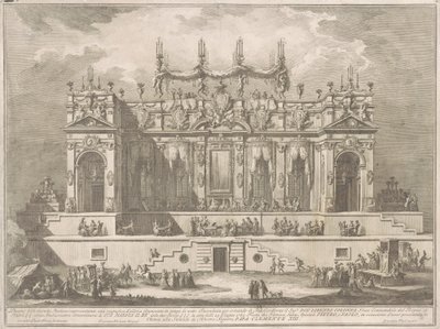 Seconda Macchina dla Chin z 1764 r.: Wspaniała galeria oświetlona nocą autorstwa Giuseppe Vasi, after Giuseppe Palazzi, after Paolo Posi