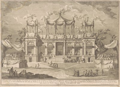Seconda Macchina dla Chin z 1770 r.: Portyk targu rybnego autorstwa Giuseppe Vasi, after Giuseppe Palazzi, after Paolo Posi