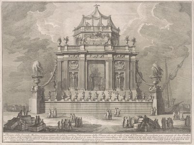 Seconda Macchina dla Chin z 1773 r.: Przygotowanie Theriaka w Wenecji autorstwa Giuseppe Vasi, after Giuseppe Palazzi, after Paolo Posi