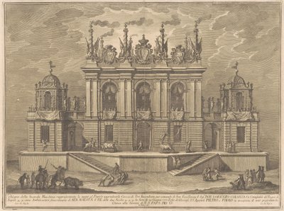 Seconda Macchina dla Chin z 1775 r.: Walka byków autorstwa Giuseppe Vasi, after Giuseppe Palazzi, after Paolo Posi