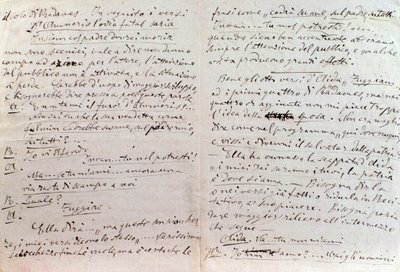Odręczny list Giuseppe Verdiego do autora librett Aidy Antonio Ghislanzoni autorstwa Giuseppe Verdi