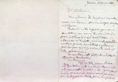 Odręczny list Giuseppe Verdiego do autora librett Aidy Antonio Ghislanzoni autorstwa Giuseppe Verdi