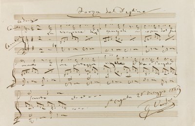 Muzyczny cytat z La forza del destino, Św. Agata, 28 V 1869, 1869. autorstwa Giuseppe Verdi