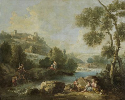 Krajobraz z postaciami autorstwa Giuseppe Zaïs (attributed to)