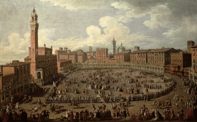 Palio, Piazza del Campo, Siena autorstwa Giuseppe Zocchi