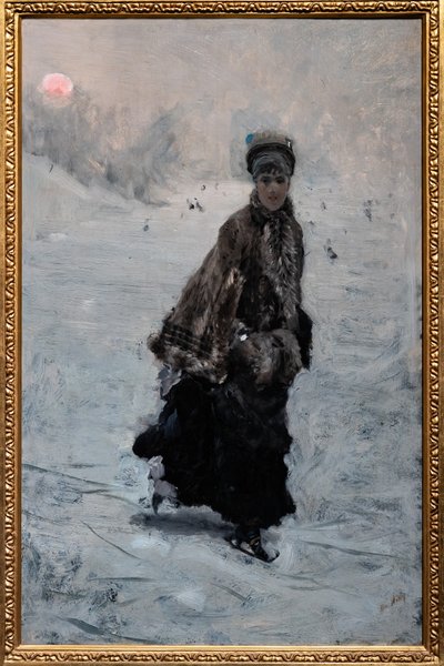 Łyżwiarz autorstwa Giuseppe or Joseph de Nittis