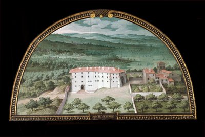 Widok Villa la Magia w pobliżu Pistoia, Włochy (Tempera autorstwa Giusto Utens
