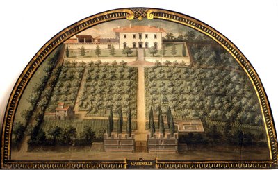 Villa di Marignolle autorstwa Giusto Utensa (XVI wiek). autorstwa Giusto Utens