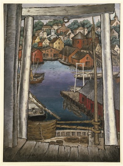 Port Gloucester, ok. 1925 autorstwa Glenn O Coleman