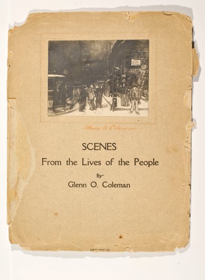 Sceny z życia ludu, teka bez tytułu, ok. godz. 1905-1906. autorstwa Glenn O Coleman