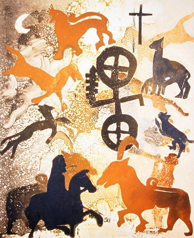 Światło księżyca, 2000 (monodruk) autorstwa Gloria Wallington