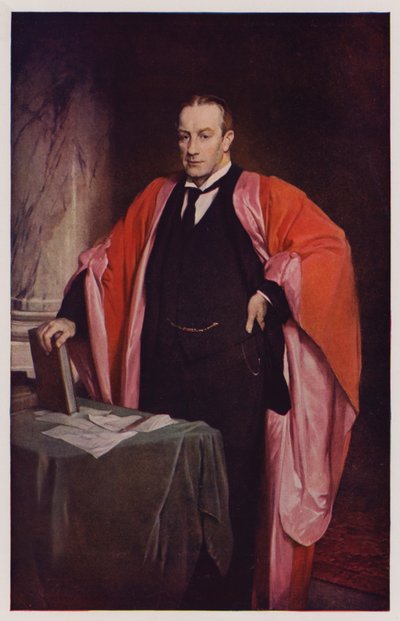 Stanley Baldwin, brytyjski polityk i premier (kolorowa litografia) autorstwa Glyn Warren Philpot