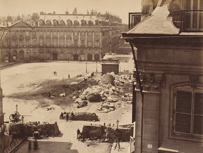 Plac Vendome w Paryżu po zniszczeniu kolumny autorstwa Gobinet de Villecholle Francois Marie Louis Alexandre) Franck (Franck