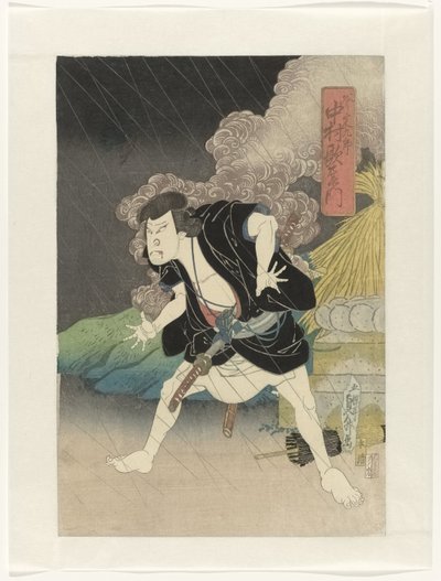 Nakamura Utaemon IV jako Ono Sadakurô autorstwa Gochôtei Sadamasu